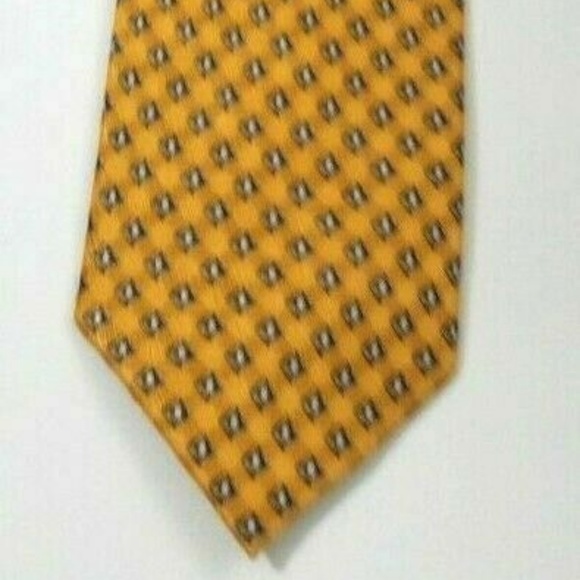 Umberto Bossi Roma All Silk Gold Black Diamond Tie - Picture 3 of 3